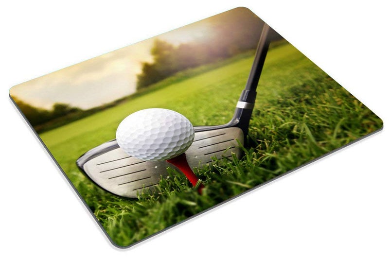Smooffly Customized Rectangle Non-Slip Rubber Mousepad Gaming Mouse Pad Golf Course Golf Club and Ball - Image 3